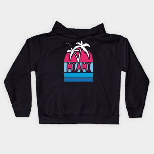 Miami beach. Summer theme. Kids Hoodie